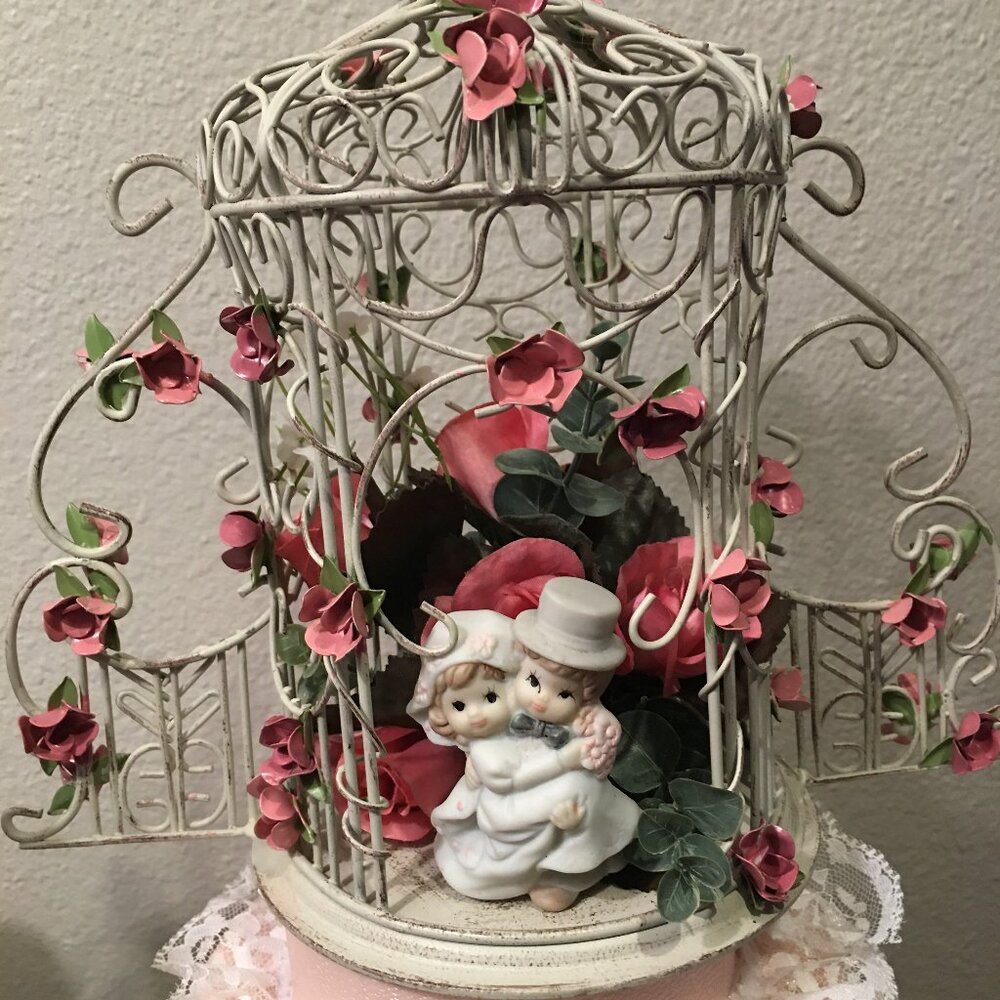 Antiqued Victorian Metal Gazebo Cake Topper Or Centerpiece